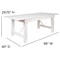 Flash Furniture Rectangle 40" W, 96" L, 29.75" H, Wood, Wood Grain XA-F-96X40-WH-GG - alternate 9